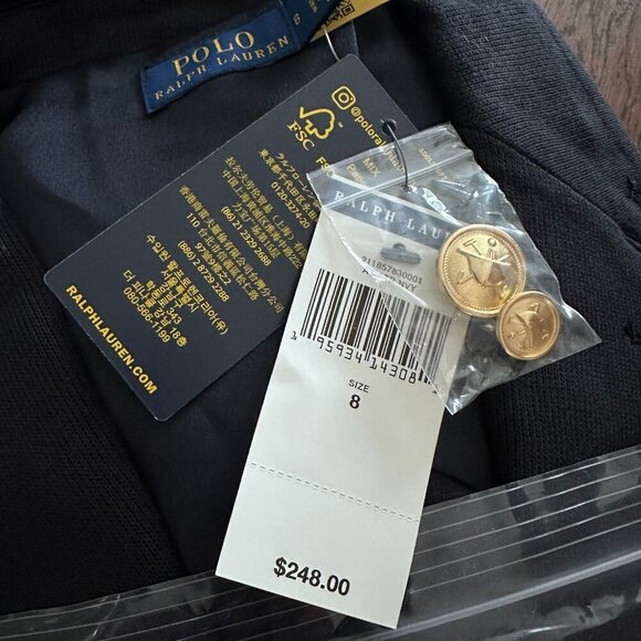 NEW! NWT! Ralph Lauren Embroidered Logo Blazer -Navy -Women -Limited size - Picture 6 of 6